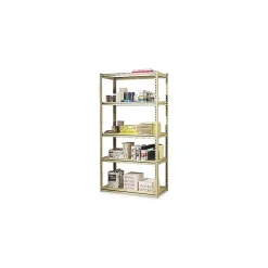 Tennsco Shelving<Commercial Shelving Unit, Supports 1,000 lbs. per Shelf, Sand, 72"H x 36"W x 18 1/2"D