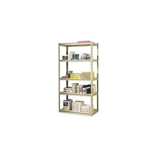 Tennsco Shelving<Commercial Shelving Unit, Supports 1,000 lbs. per Shelf, Sand, 72"H x 36"W x 18 1/2"D