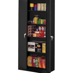 Tennsco Storage Cabinets<Deluxe Storage Cabinet, 5-Shelf, Black, 78"H x 36"W x 18"D