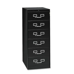 Tennsco File Cabinets<Flat File Cabinet, Lockable, 52"H x 21.25"W x 28.5"D, Black (CF669BK)