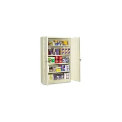 Tennsco Storage Cabinets<78"H Assembled Jumbo Steel Storage Cabinet with 4-Shelves, Putty (TNN-J1878SUPY)