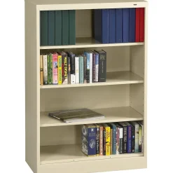 Tennsco Bookcases<55"H 4-Shelf Welded Bookcase, Putty (TNN-BC1852PY)