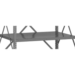 Tennsco Shelving<Industrial Shelf with Clips, Supports 500 lb., Medium Grey, 48"W x 12"D