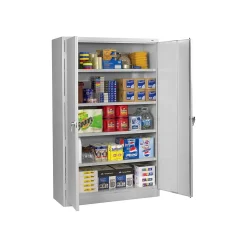 Tennsco Storage Cabinets<Jumbo 78" Steel Storage Cabinet with 4 Shelves, Light Gray (J2478SU-LGY)