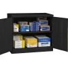 Tennsco Storage Cabinets<Jumbo Counter-Height Storage Cabinet, 2-Shelf, Black, 42"H x 48"W x 24"D