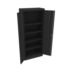 Tennsco Storage Cabinets<Standard 72" Steel Storage Cabinet with 5 Shelves, Black (7215-BLK)