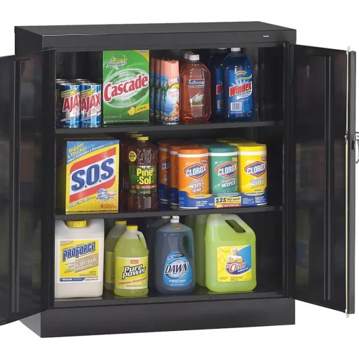 Tennsco Storage Cabinets<Standard Counter-Height Storage Cabinet with 3-Shelves, , 42"H x 36"W x 18"D