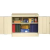 Tennsco Storage Cabinets<Standard Desk-Height Storage Cabinet with Double Hinge Doors, 2-Shelf, Putty, 30"H x 36"W x 18"D