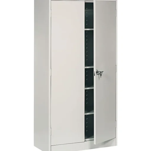 Tennsco Storage Cabinets<® Standard Steel Storage Cabinet, Non-Assembled, 72Hx36Wx18D", Light Gray