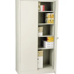 Tennsco Storage Cabinets<® Standard Steel Storage Cabinet, Non-Assembled, 72Hx36Wx18D", Light Gray