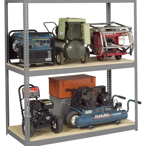Tennsco Shelving<Z-Line Long Span Shelving Unit, Supports 6,000 lb., Medium Grey, 84"H x 60"W x 24"D (TNN-ZL7-6024-3D)