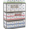 Tennsco Shelving<Z-Line Record Archive Shelving Unit, Supports 8,000 lb., Medium Grey, 84"H x 69"W x 30"D