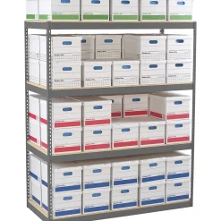 Tennsco Shelving<Z-Line Record Archive Shelving Unit, Supports 6,000 lb., 42"W, Medium Grey (TNN-ZA421584-4D)