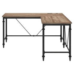 Thomasville Furniture L-Desks<Breslyn 60"W L-Shaped Computer Desk, Crosscut Hickory (SPLS-BRLD-TV)
