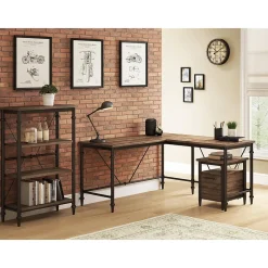 Thomasville Furniture L-Desks<Breslyn 60"W L-Shaped Computer Desk, Crosscut Hickory (SPLS-BRLD-TV)