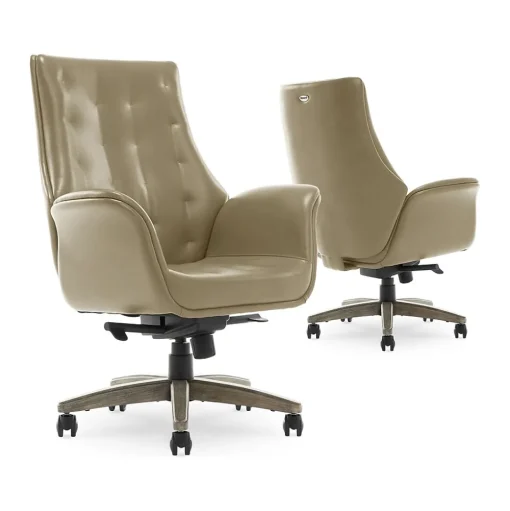 Thomasville Furniture Office Chairs<Brooks Ergonomic Bonded Leather Swivel Executive Chair, Taupe (51493-TP)