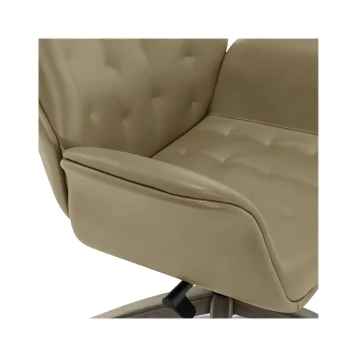 Thomasville Furniture Office Chairs<Brooks Ergonomic Bonded Leather Swivel Executive Chair, Taupe (51493-TP)