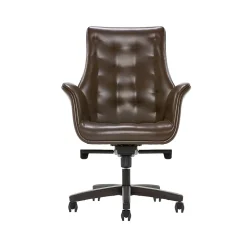 Thomasville Furniture Office Chairs<Brooks Ergonomic Bonded Leather Swivel Executive Chair, Brown (51493-BRN)