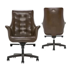 Thomasville Furniture Office Chairs<Brooks Ergonomic Bonded Leather Swivel Executive Chair, Brown (51493-BRN)