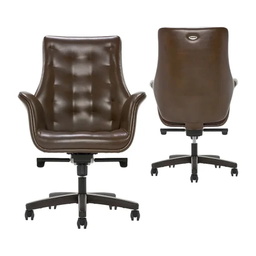 Thomasville Furniture Office Chairs<Brooks Ergonomic Bonded Leather Swivel Executive Chair, Brown (51493-BRN)