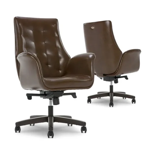 Thomasville Furniture Office Chairs<Brooks Ergonomic Bonded Leather Swivel Executive Chair, Brown (51493-BRN)
