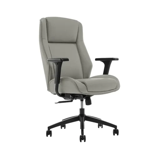 Thomasville Furniture Office Chairs<Darius Ergonomic Bonded Leather Swivel Executive Chair, Gray (51490-GRY)