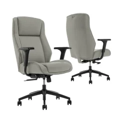 Thomasville Furniture Office Chairs<Darius Ergonomic Bonded Leather Swivel Executive Chair, Gray (51490-GRY)