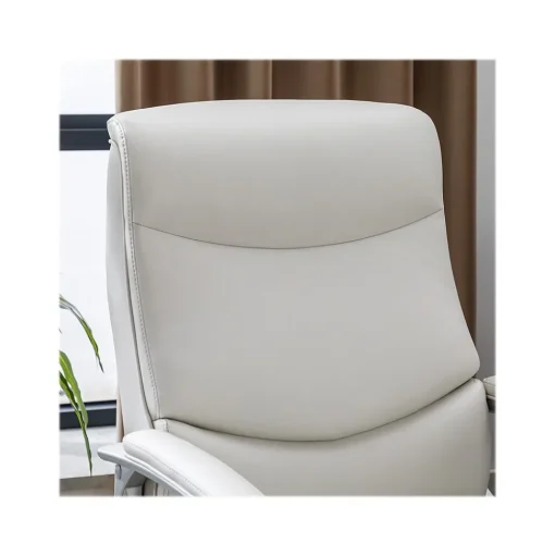 Thomasville Furniture Ergonomic Chairs<Josephine Ergonomic Bonded Leather Swivel Manager Chair, Beige (60071-CRM)
