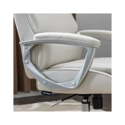 Thomasville Furniture Ergonomic Chairs<Josephine Ergonomic Bonded Leather Swivel Manager Chair, Beige (60071-CRM)