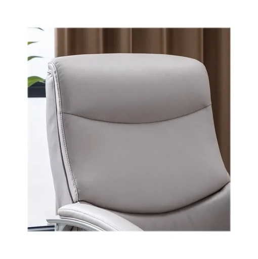 Thomasville Furniture Ergonomic Chairs<Josephine Ergonomic Bonded Leather Swivel Manager Chair, Gray (60071-LGRY)