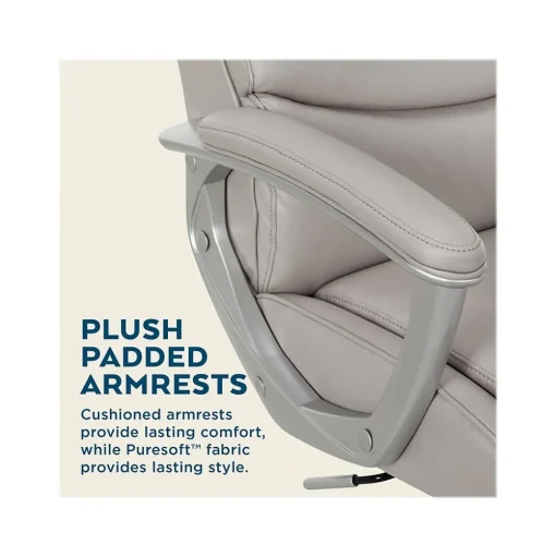 Thomasville Furniture Ergonomic Chairs<Josephine Ergonomic Bonded Leather Swivel Manager Chair, Gray (60071-LGRY)