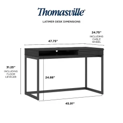 Thomasville Furniture Office Desks<Latimer 48"W Writing Desk, Burnt Ash (SPLS-LA48D-TV)