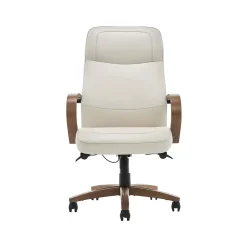 Thomasville Furniture Office Chairs<Lockhart Ergonomic Bonded Leather Swivel Executive Chair, Cream (51494-CRM)