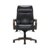 Thomasville Furniture Office Chairs<Lockhart Ergonomic Bonded Leather Swivel Executive Chair, Black (51494-BLK)