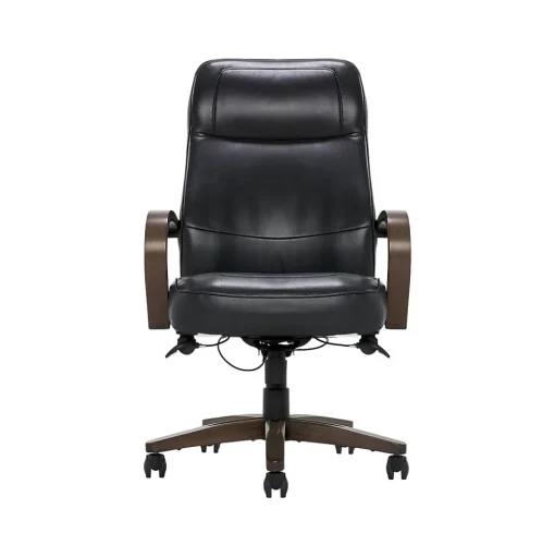 Thomasville Furniture Office Chairs<Lockhart Ergonomic Bonded Leather Swivel Executive Chair, Black (51494-BLK)