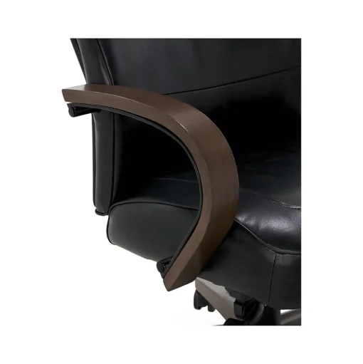 Thomasville Furniture Office Chairs<Lockhart Ergonomic Bonded Leather Swivel Executive Chair, Black (51494-BLK)