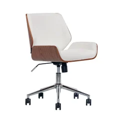 Thomasville Furniture Office Chairs<Sansovino Fabric Task Chair, White/Brown (60067)