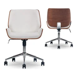 Thomasville Furniture Office Chairs<Sansovino Fabric Task Chair, White/Brown (60067)