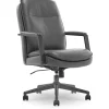 Thomasville Furniture Office Chairs<Upton Ergonomic Bonded Leather Swivel Manager Chair, Gray (51421-GRY)