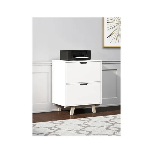 Thomasville Furniture File Cabinets<Whitney 2-Drawer Lateral File Cabinet, Letter/Legal Size, 31.25"H x 23.75"W x 20"D, White (SPLS-WHLF-TV)