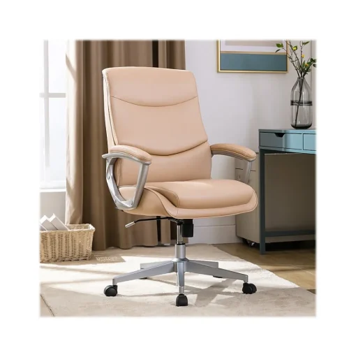 Thomasville Furniture Ergonomic Chairs<Thomasville Josephine Ergonomic Bonded Leather Swivel Manager Chair, (60071-BLSH)