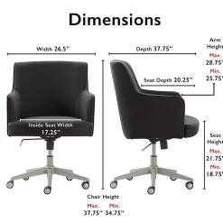 Tommy Hilfiger Office Chairs<Belmont Ergonomic Twill Swivel Executive Chair, Gray (CHR10061B)