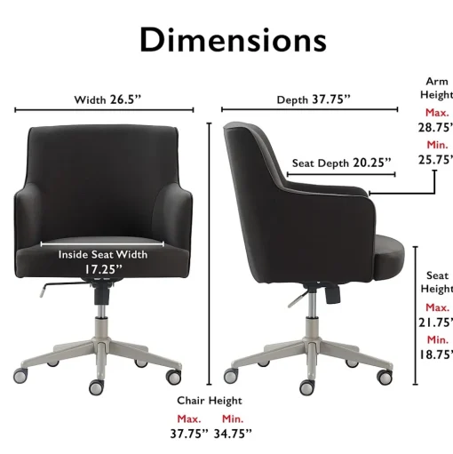 Tommy Hilfiger Office Chairs<Belmont Ergonomic Twill Swivel Executive Chair, Gray (CHR10061B)