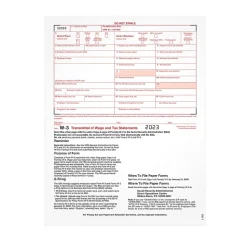 TOPS Tax Forms<2024 W-3 Tax Form, 1-Part, 25 Forms/Pack (LW325)