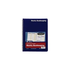 TOPS Accounting & Record Journals<Bookkeeping Record, 8 Columns, 8.5" x 11", Blue, 64 Sheets/Book (AFR70)