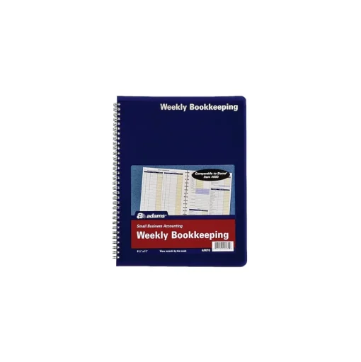 TOPS Accounting & Record Journals<Bookkeeping Record, 8 Columns, 8.5" x 11", Blue, 64 Sheets/Book (AFR70)