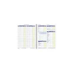 TOPS Accounting & Record Journals<Bookkeeping Record, 8 Columns, 8.5" x 11", Blue, 64 Sheets/Book (AFR70)