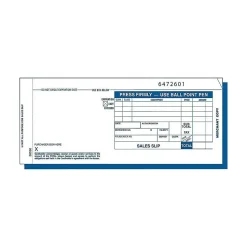 TOPS Accounting & Record Journals<Credit Card Sales 3-Part Carbonless Receipt, 3.25"L x 7.88"W, 100/Pack (TOP 38538)
