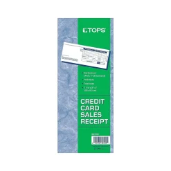TOPS Accounting & Record Journals<Credit Card Sales 3-Part Carbonless Receipt, 3.25"L x 7.88"W, 100/Pack (TOP 38538)