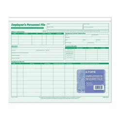 TOPS Hr Forms<Employee Record File Straight Cut, 20/Pack (TOP 3287)